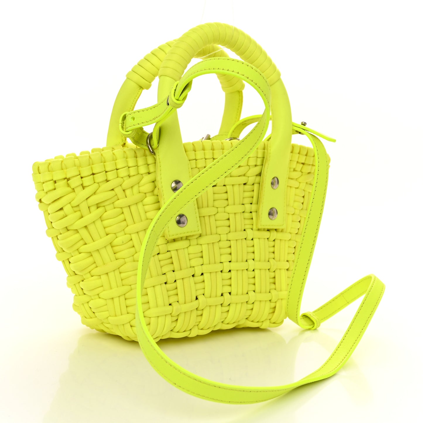 Faux Calfskin XXS Bistro Basket Fluo Yellow