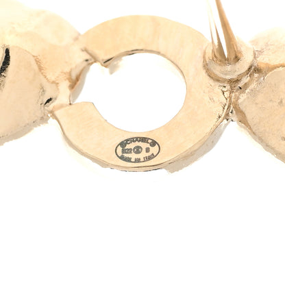 Chanel Metal Strass I Love Coco Heart Earrings Gold Pink 3 of 4