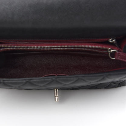 Chanel Caviar Lizard Quilted Small Coco Handle Flap Black 5 of 9