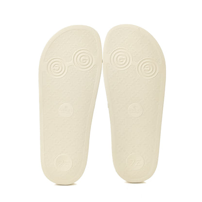 Gucci GG Supreme Monogram Flora Pursuit Slide Sandals 39 White 5 of 9