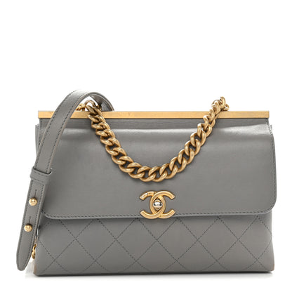 Chanel Lambskin Quilted Small Coco Lux Flap Grey 1 of 12