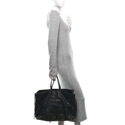 Balenciaga Supple Calfskin Papier A4 Zip Around Tote Black 2 of 13