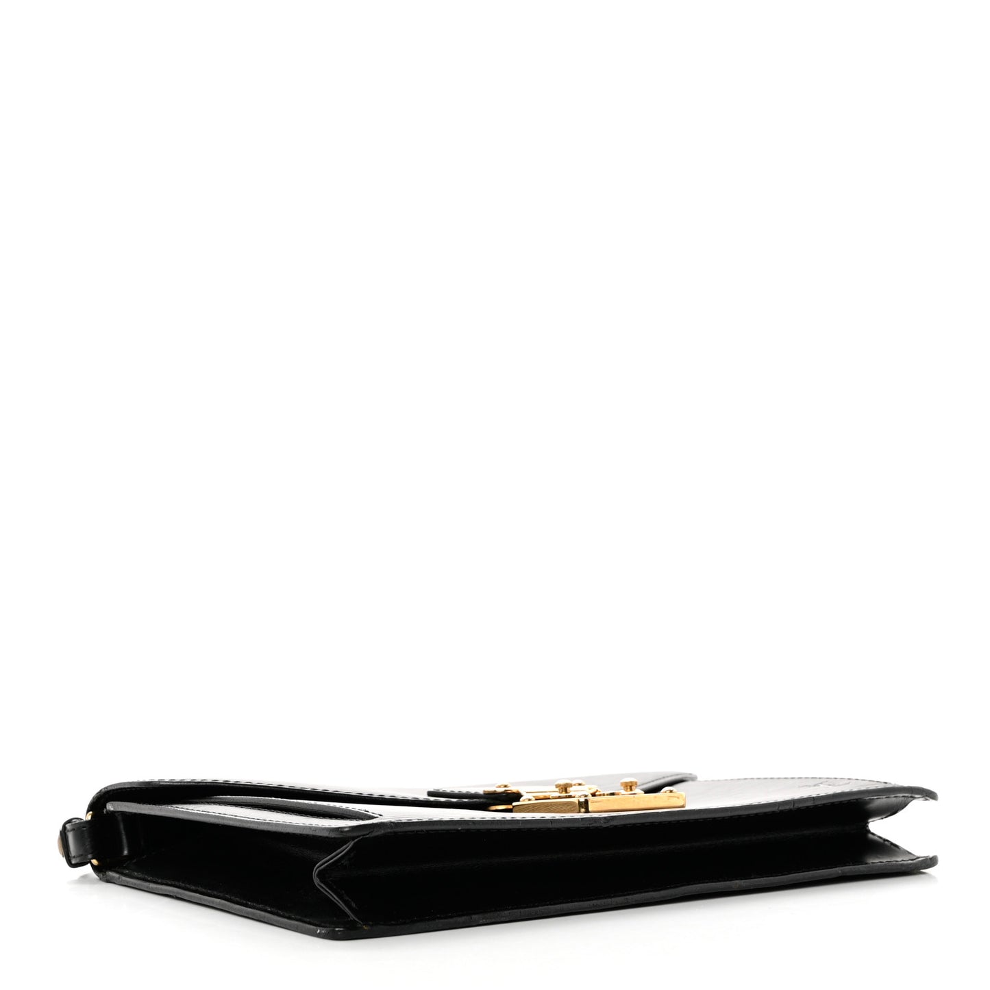 Epi Pochette Sellier Dragonne Clutch Black