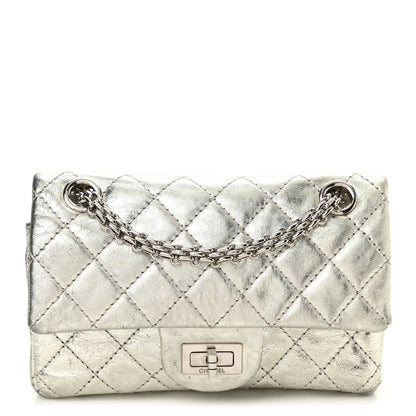 Chanel Metallic Aged Calfskin Quilted 2.55 Reissue 224 Flap Silver 1 of 10