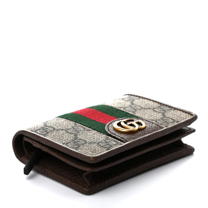 Gucci X DISNEY GG Supreme Monogram Web Three Little Pigs Ophidia Card Case Wallet Beige New Acero 4 of 7