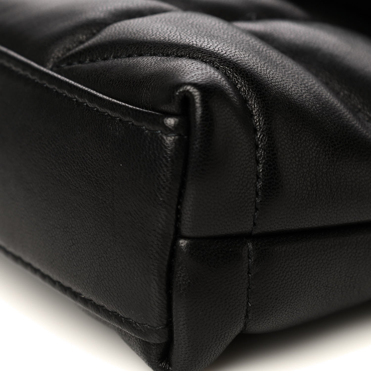 Saint Laurent Lambskin Monogram Loulou Puffer Pouch Clutch Black 9 of 11