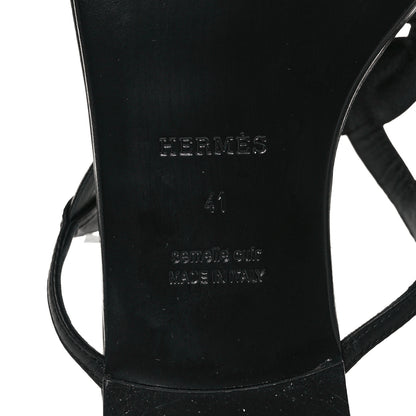 Hermes Nappa Womens Beach Sandals 41 Black 12 of 18