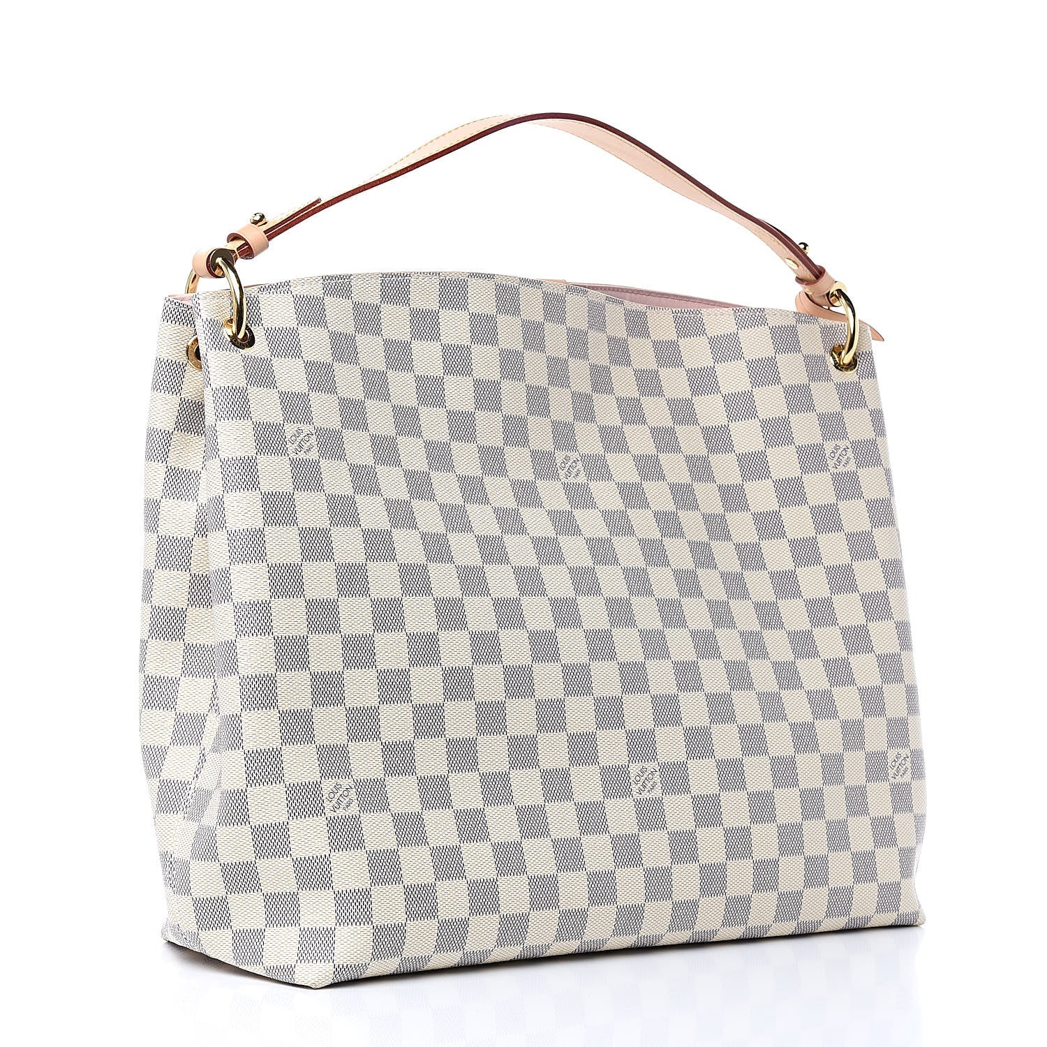 Louis Vuitton Damier Azur Graceful MM Rose Ballerine 3 of 11