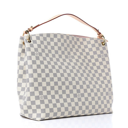 Louis Vuitton Damier Azur Graceful MM Rose Ballerine 3 of 11