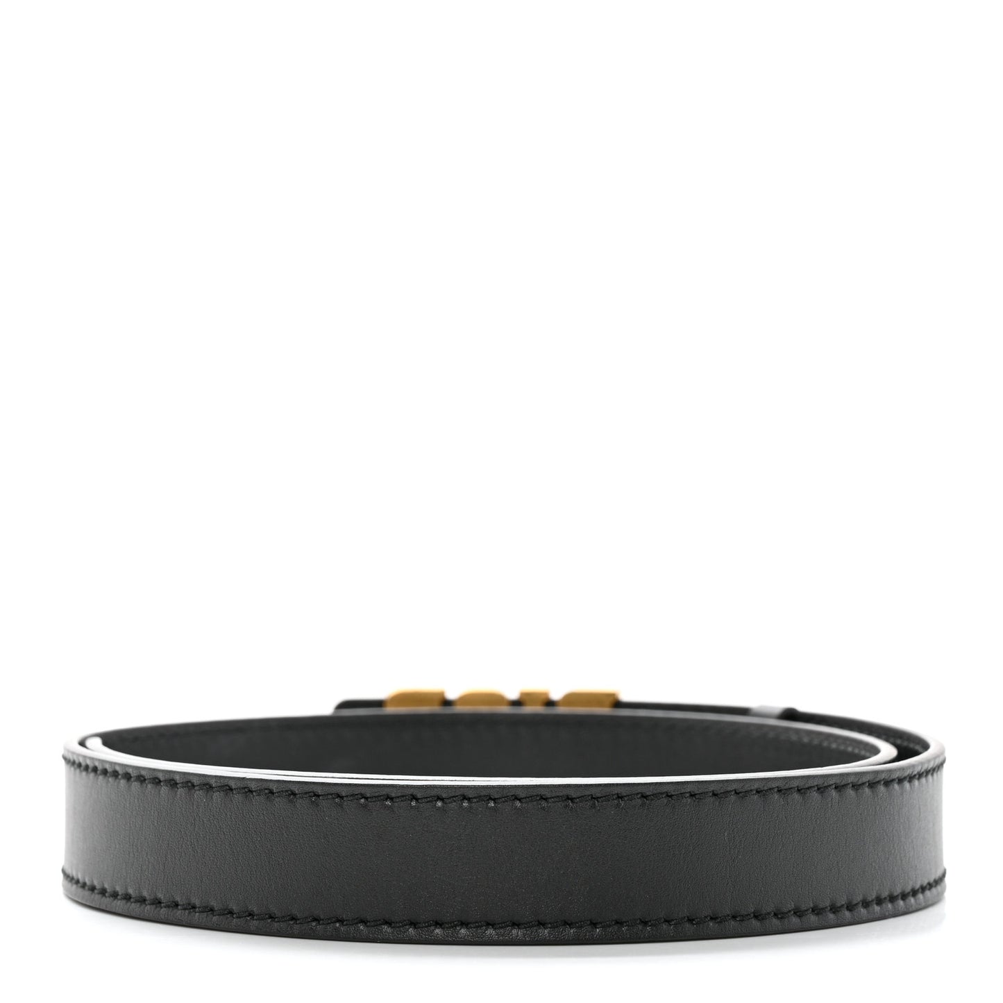 Calfskin D Fence Belt 75 30 Black