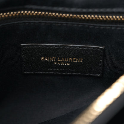 Saint Laurent Calfskin Y Quilted Monogram Large Loulou Chain Satchel Black 6 of 14