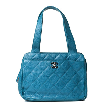 Chanel Caviar Quilted Shoulder Bag Blue 1 of 17