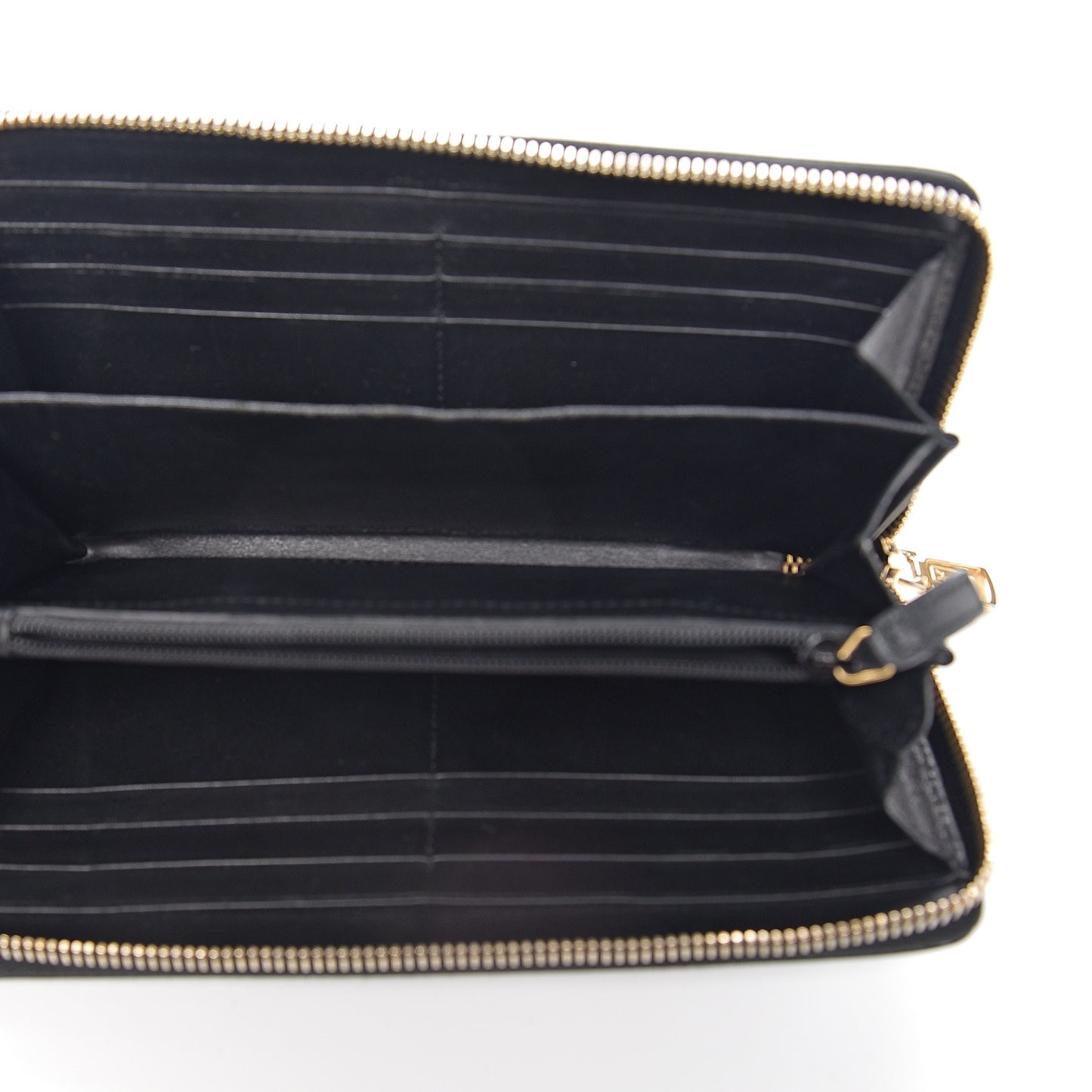 Patent Belle De Jour Zip Around Wallet Black