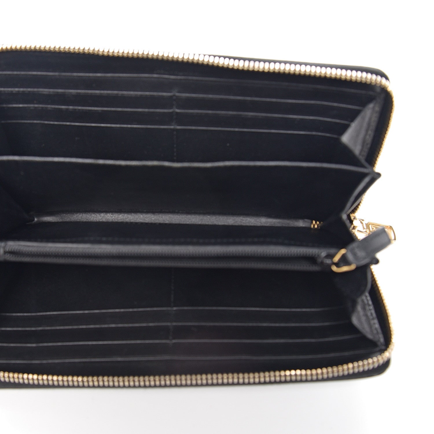 Saint Laurent Patent Belle De Jour Zip Around Wallet Black 4 of 6