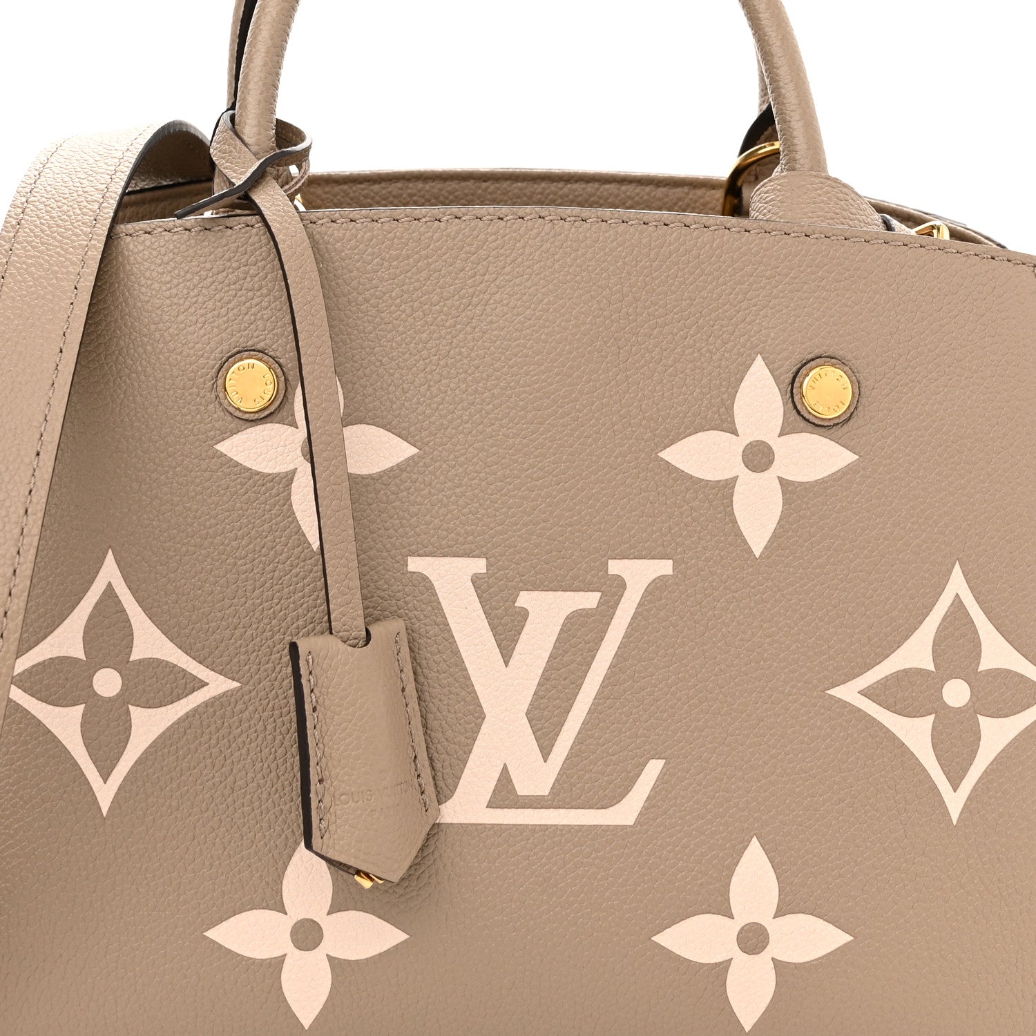 Louis Vuitton Empreinte Monogram Giant Montaigne BB Tourterelle Creme 8 of 10