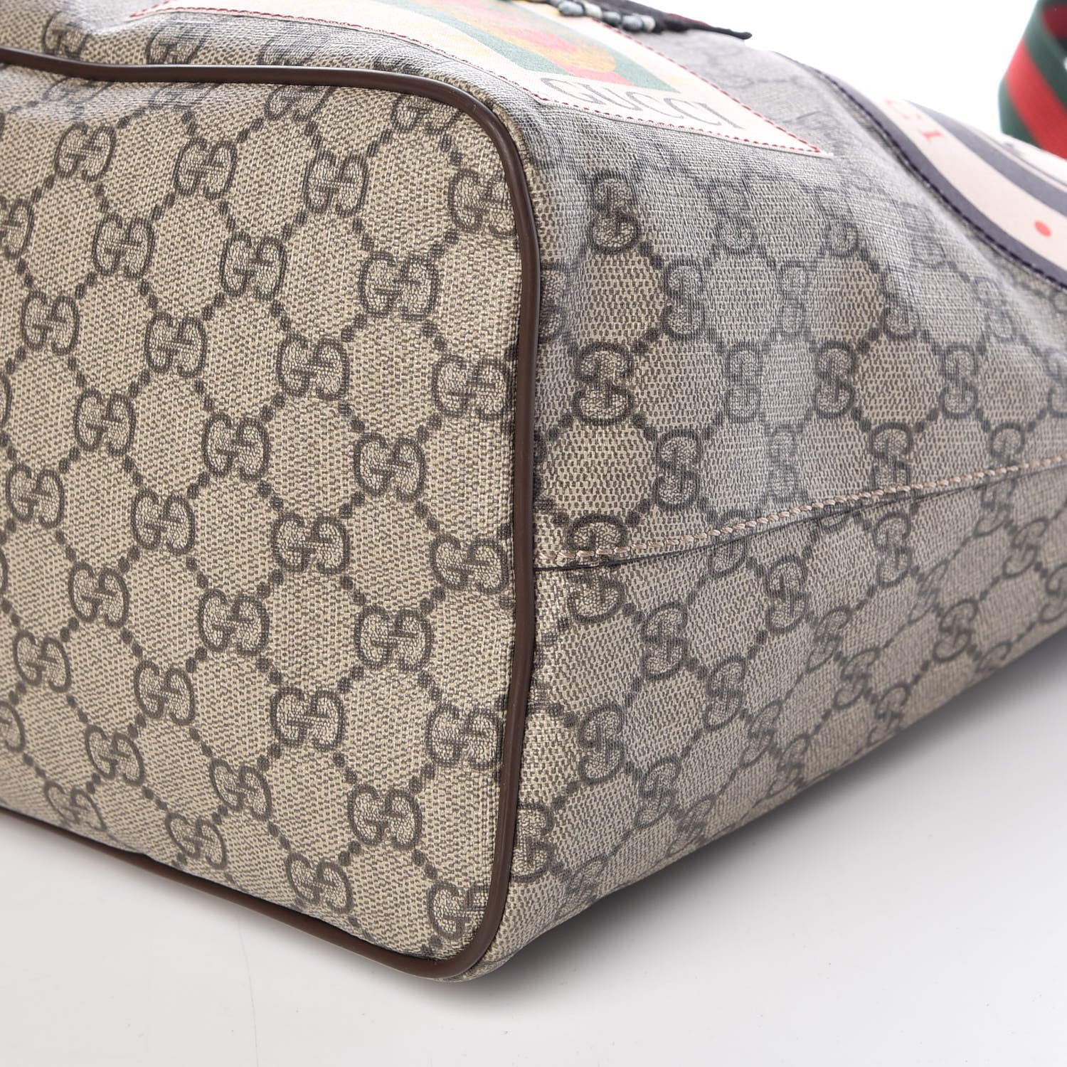 Gucci Soft GG Supreme Monogram Courrier Medium Crossbody Tote Beige New Acero 12 of 13