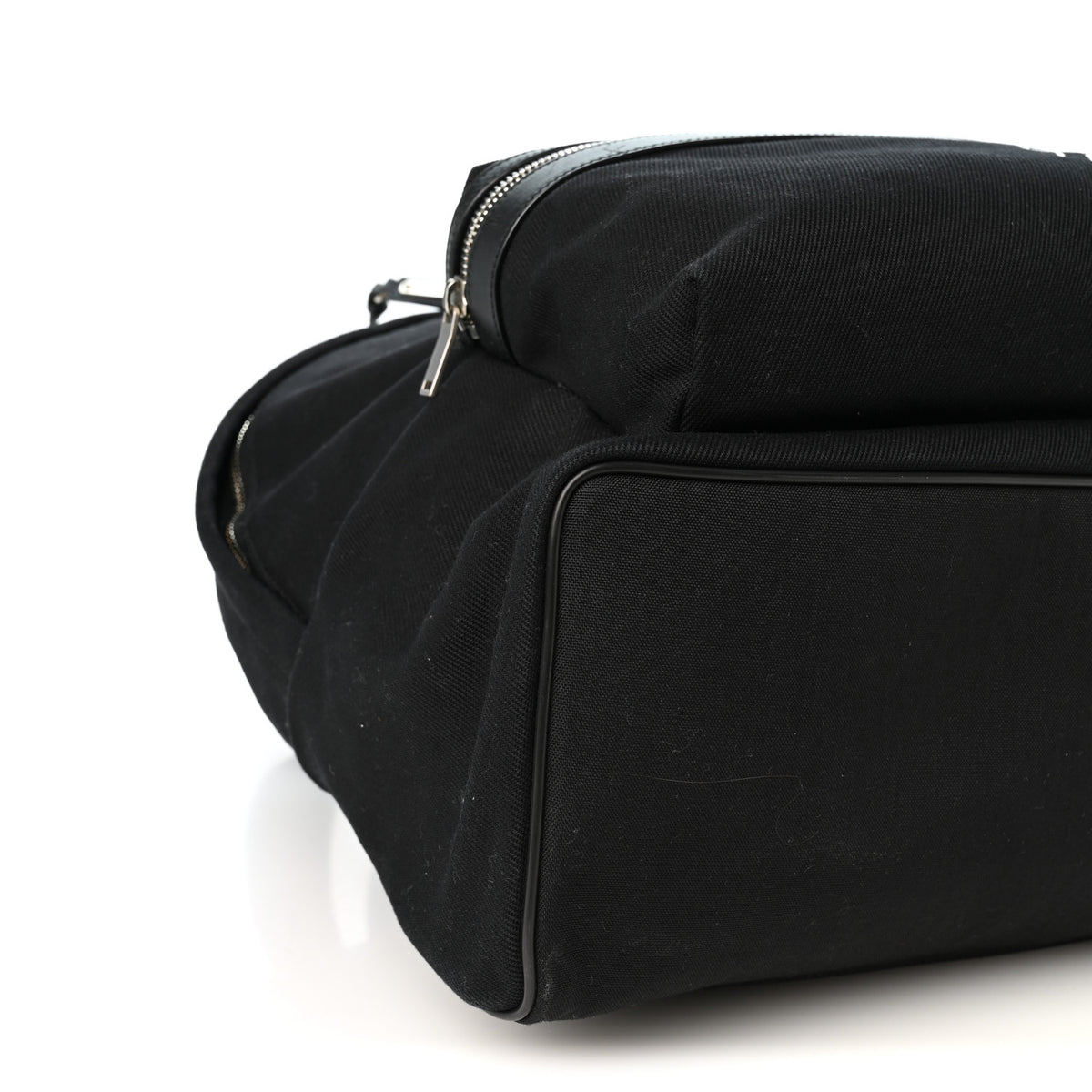 Saint Laurent Canvas Signature Embroidered City Backpack Black 8 of 10
