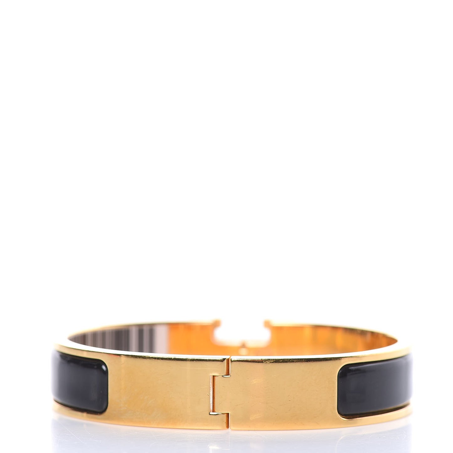 Enamel Narrow Clic Clac H Bracelet PM Black