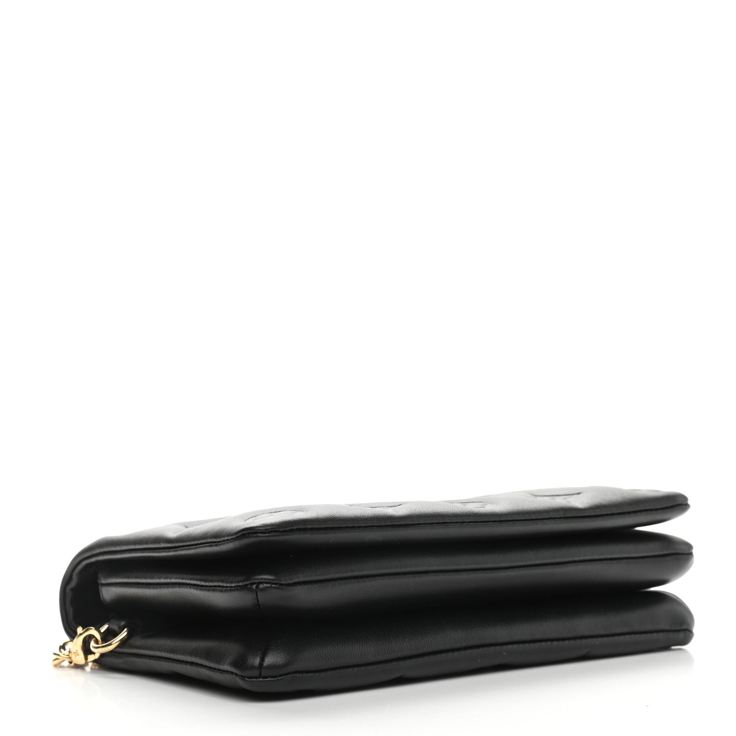 Lambskin Embossed Monogram Pochette Coussin Black
