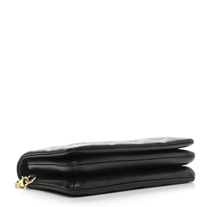 Louis Vuitton Lambskin Embossed Monogram Pochette Coussin Black 4 of 8