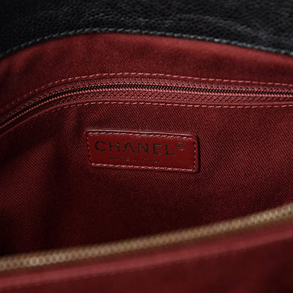 Chanel Crumpled Grained Calfskin Quilted CC Crave Tote Black 5 of 16