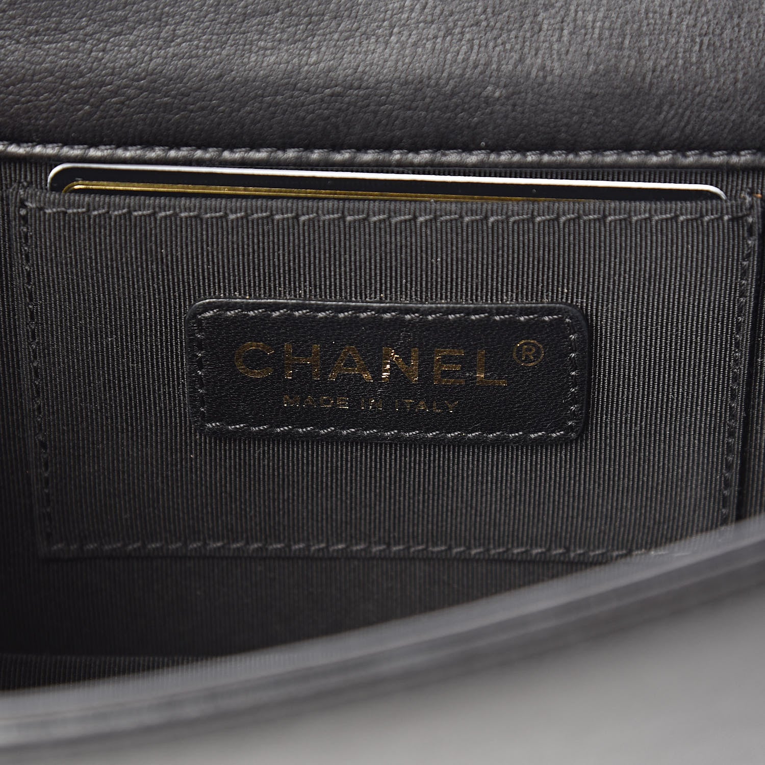 Chanel Lambskin Quilted Horizontal Boy Brick Studded Flap Black 6 of 11