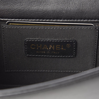 Chanel Lambskin Quilted Horizontal Boy Brick Studded Flap Black 6 of 11