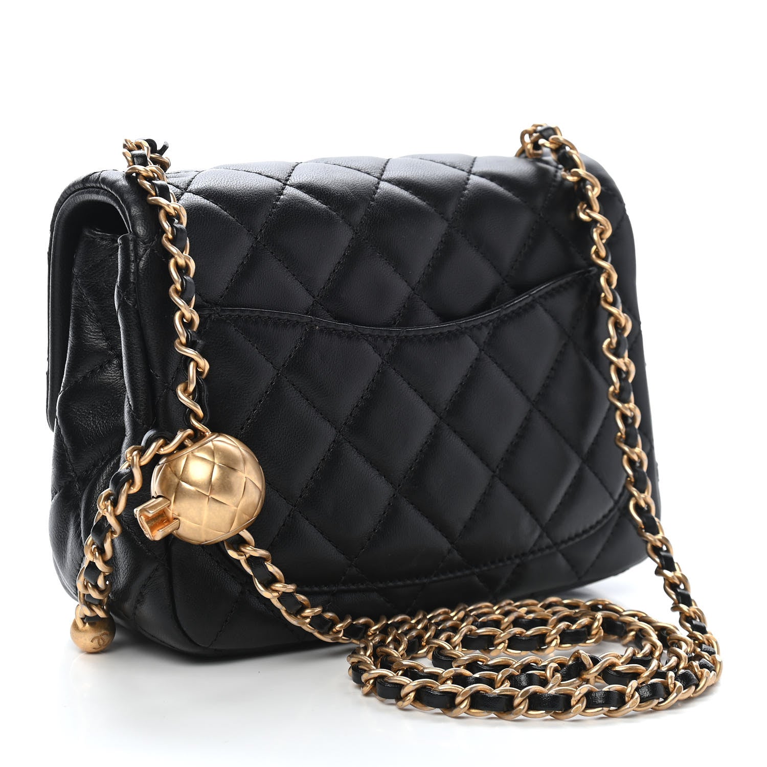 Chanel Lambskin Quilted Mini Pearl Crush Flap Black 3 of 9
