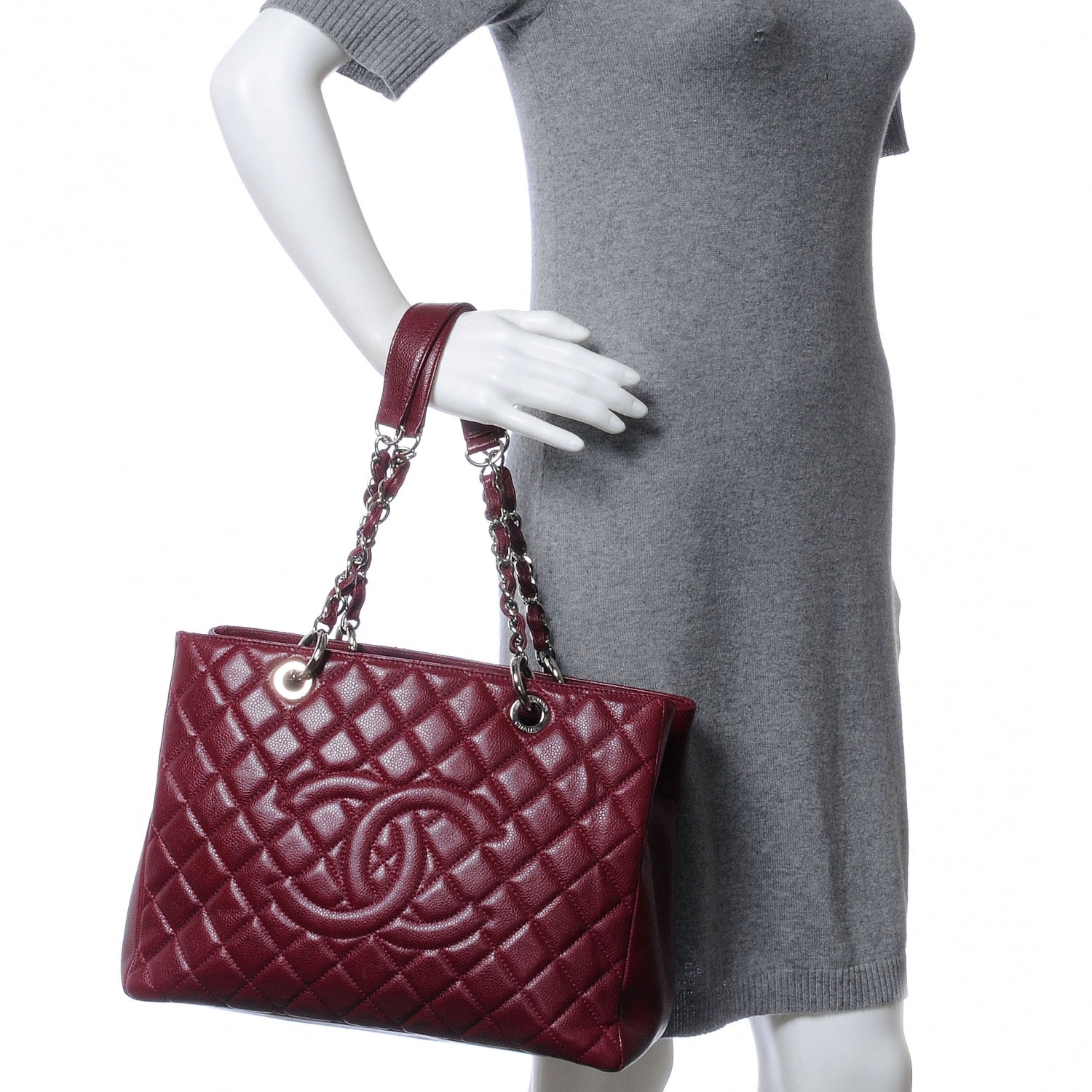 Chanel Caviar Grand Shopping Tote GST Bordeaux 2 of 7
