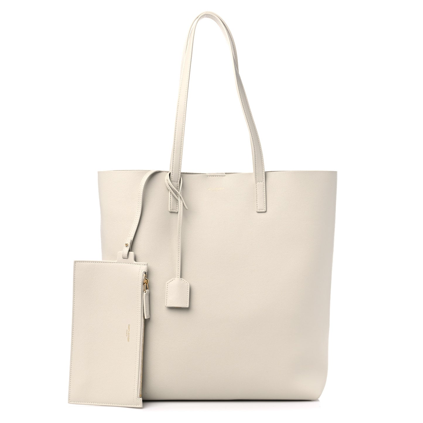 Calfskin North South Shopping Tote Porcellana