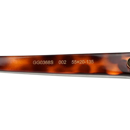 Gucci Acetate Round GG Sunglasses GG0368S Havana 5 of 8