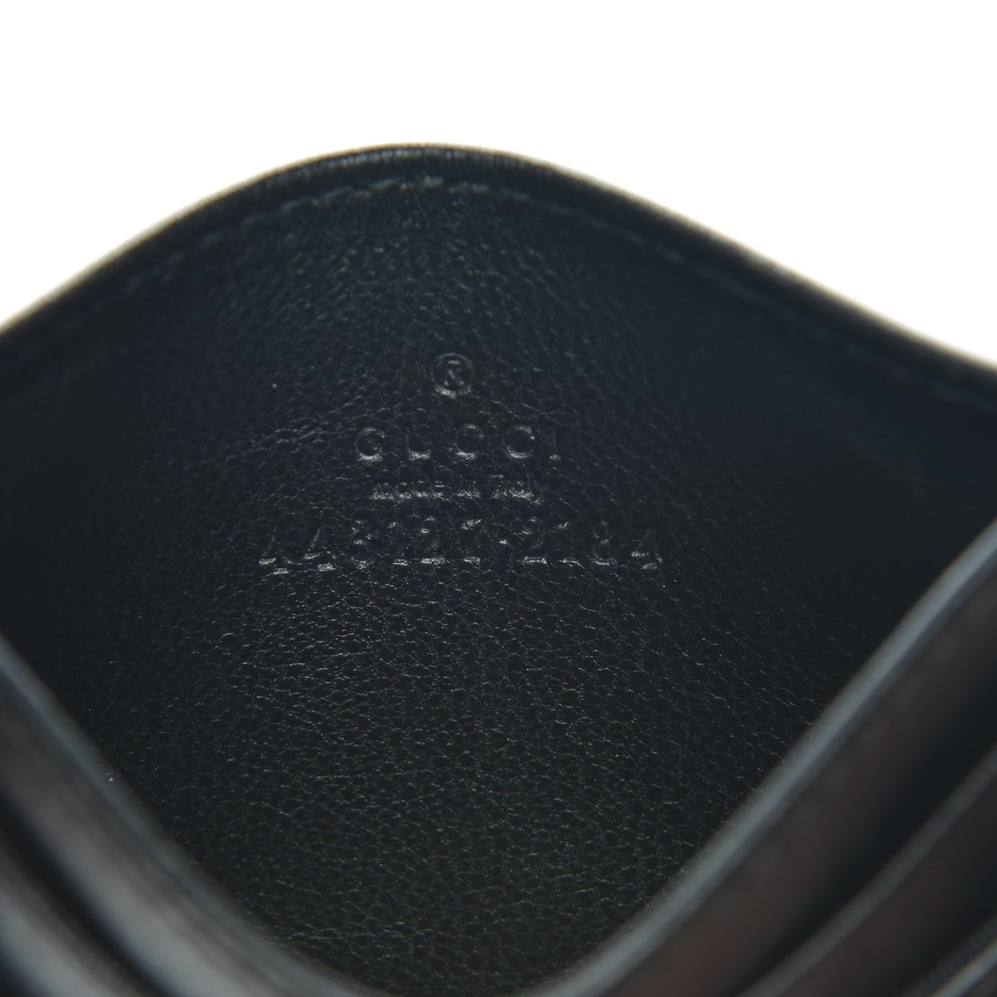 Calfskin Matelasse GG Marmont Card Holder Black