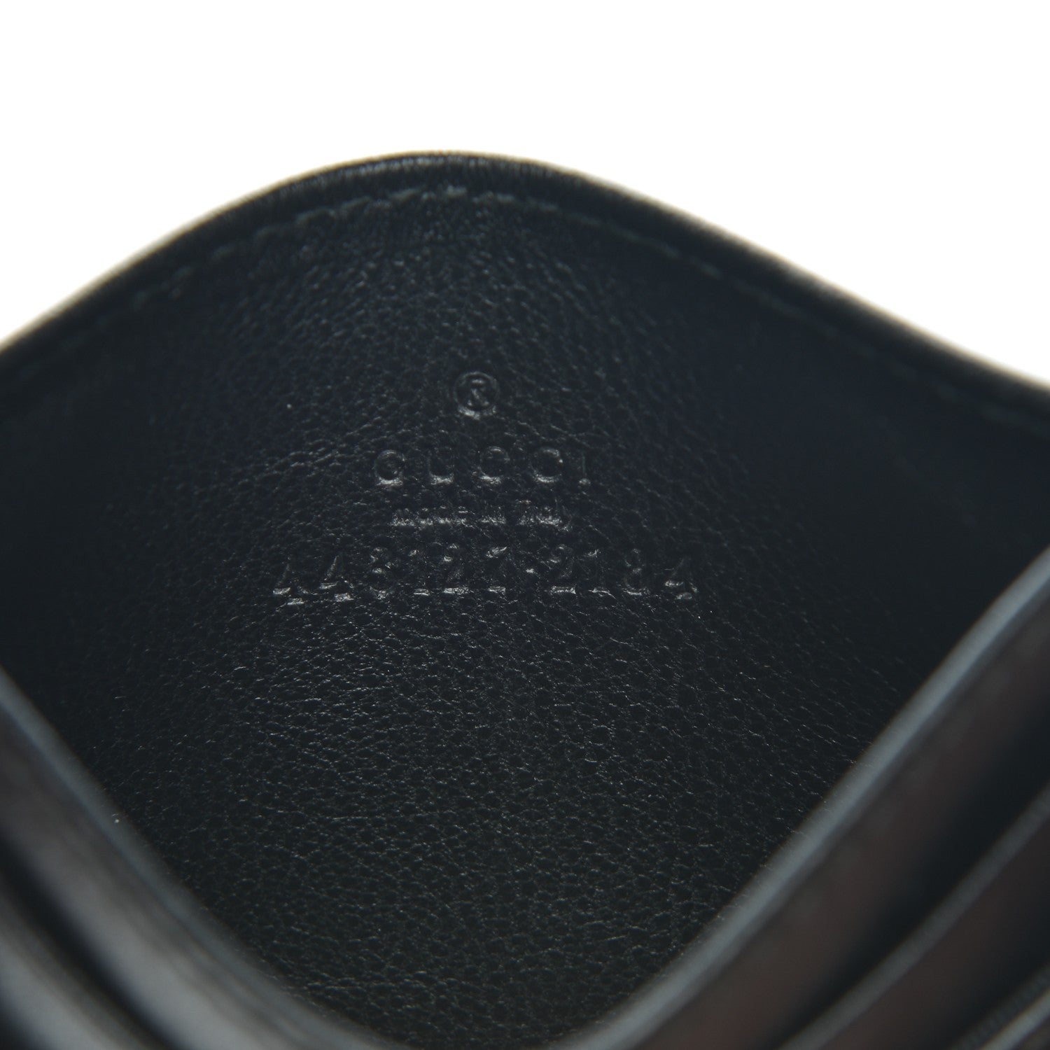 Gucci Calfskin Matelasse GG Marmont Card Holder Black 6 of 6