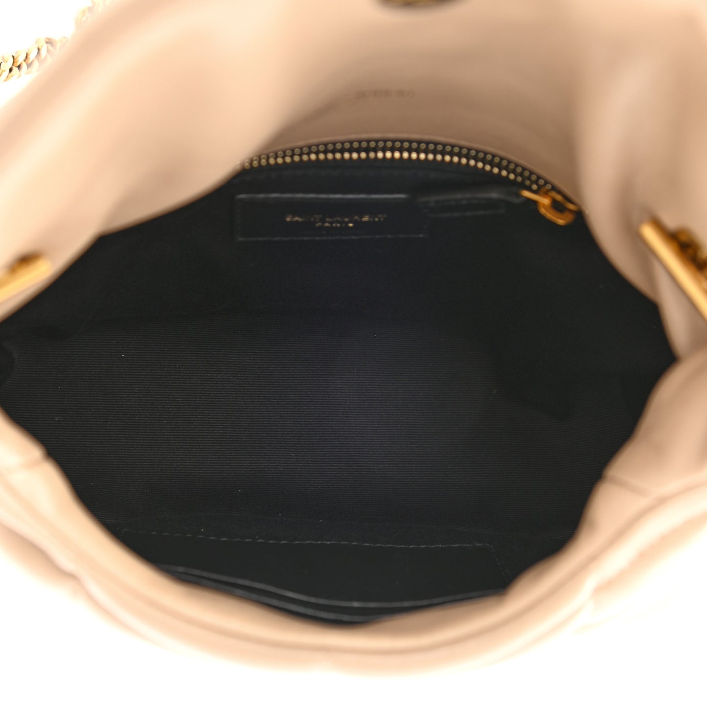 Lambskin Quilted Toy Loulou Puffer Monogram Chain Satchel Nude Powder