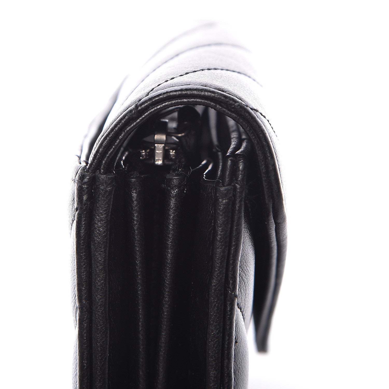 Saint Laurent Lambskin Y Quilted Monogram Large Loulou Flap Wallet Black 11 of 13