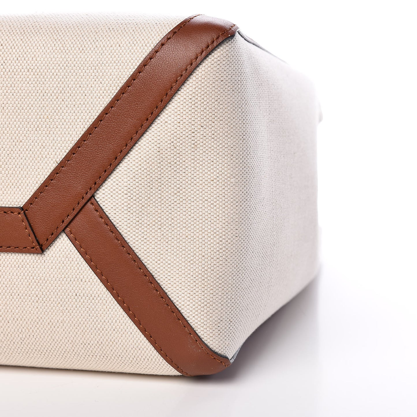 Canvas VLTN Print Small Tote Cognac
