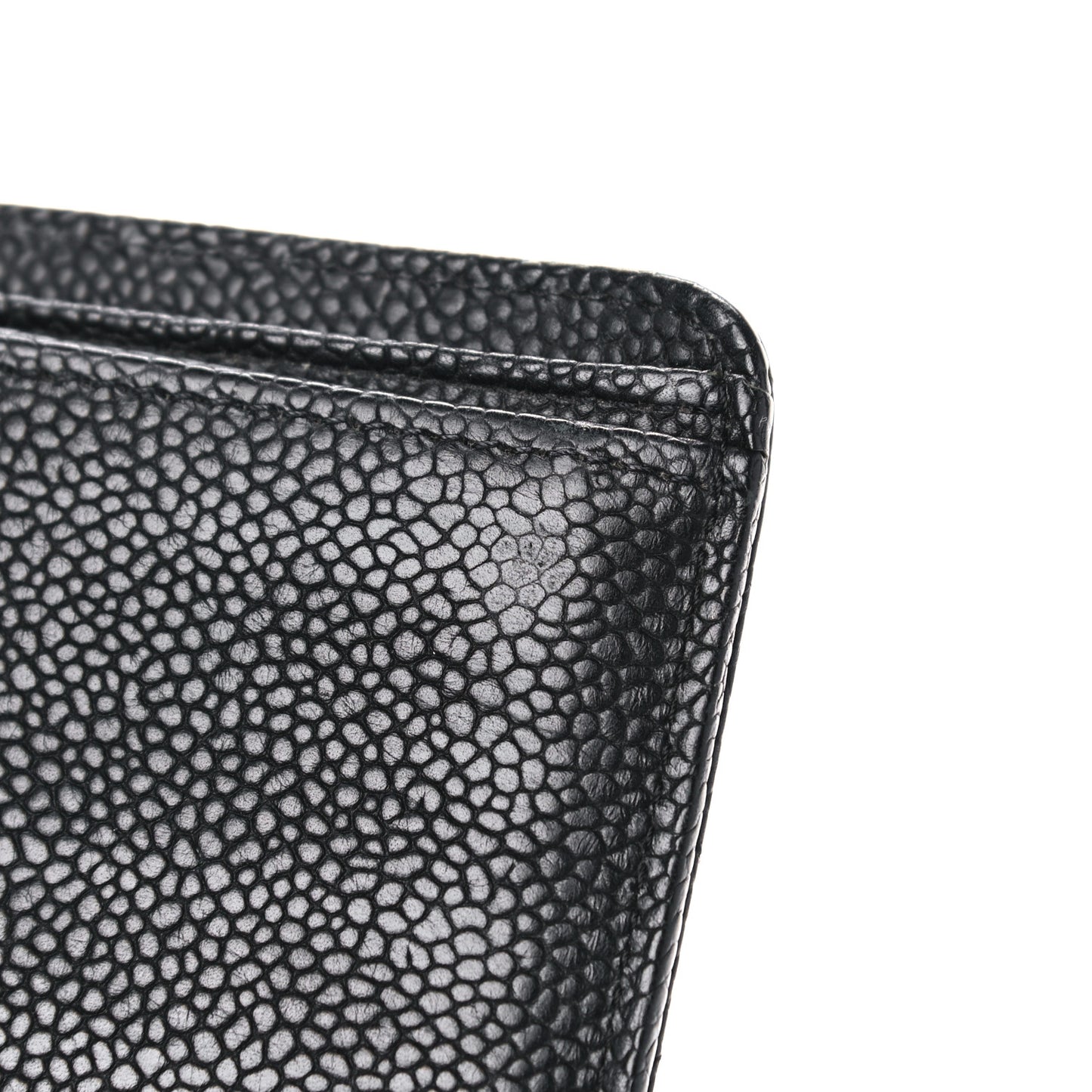 Caviar Quilted Yen Wallet Black