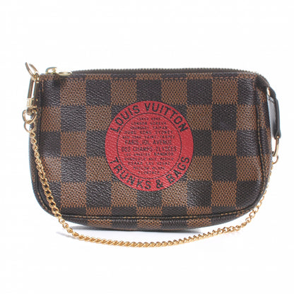 Louis Vuitton Damier Ebene Complice Trunks and Bags Mini Pochette Accessories Red 1 of 7