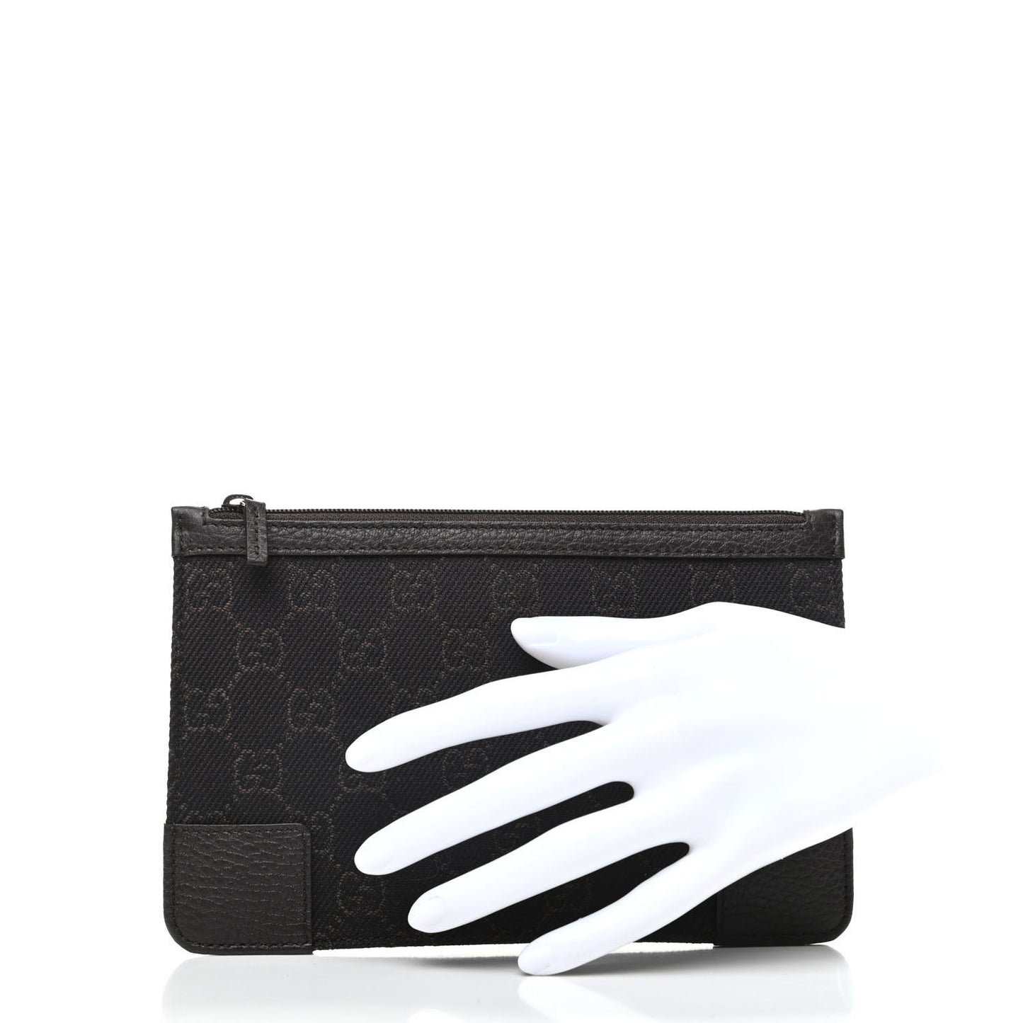 Monogram Zip Pouch Dark Brown