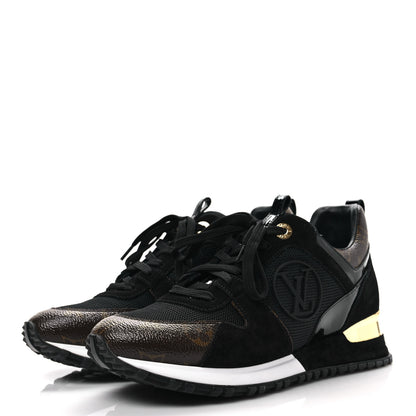 Louis Vuitton Suede Monogram Run Away Sneakers 36.5 Black 3 of 7