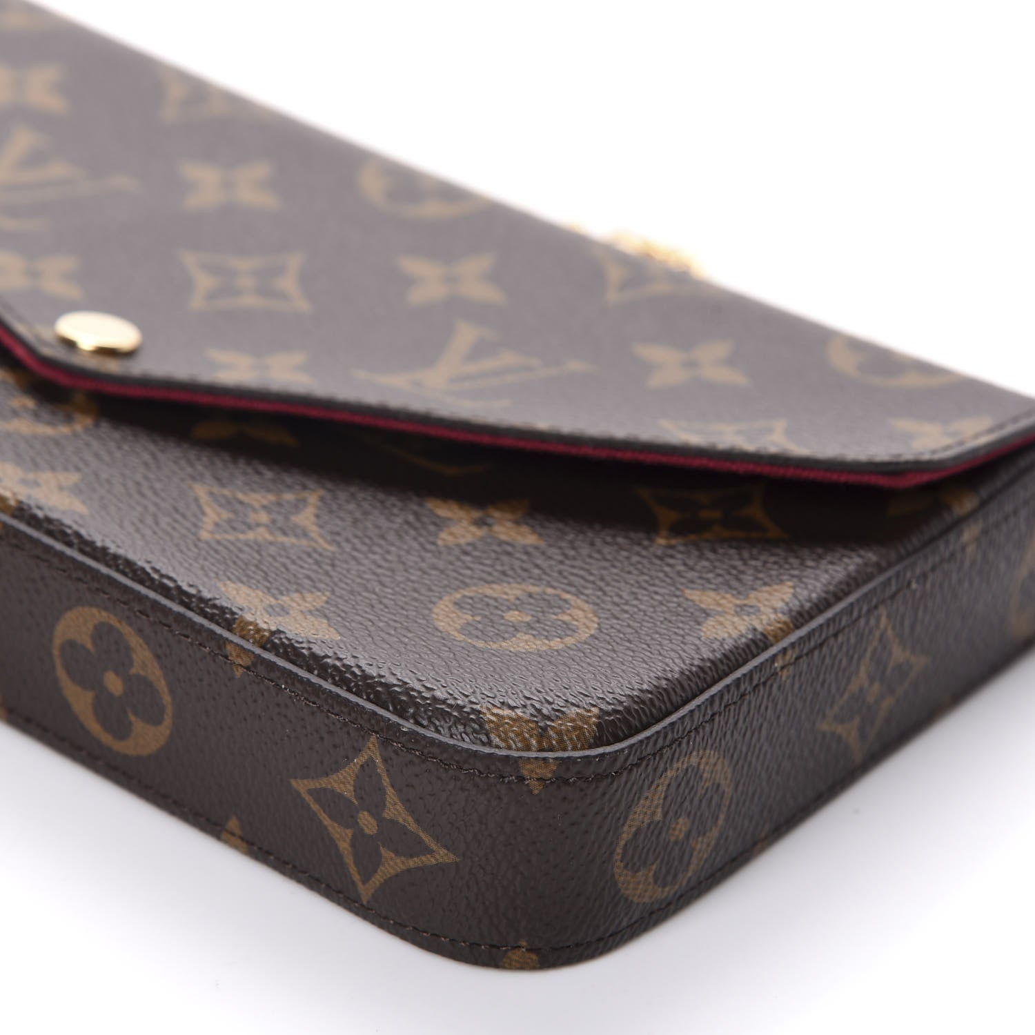 Louis Vuitton Monogram Pochette Felicie Chain Wallet Fuchsia 6 of 12