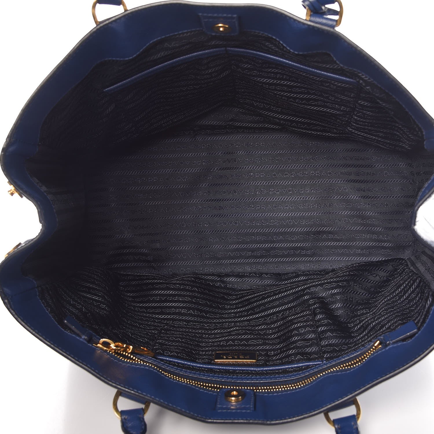 Prada Saffiano Lux Large Tote Bluette 5 of 13