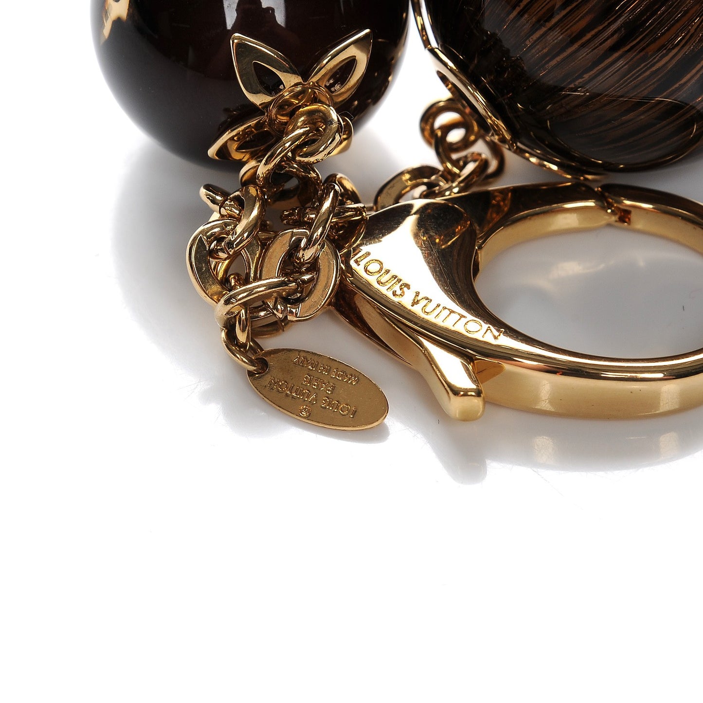 Fleur Ball Bag Charm Brown