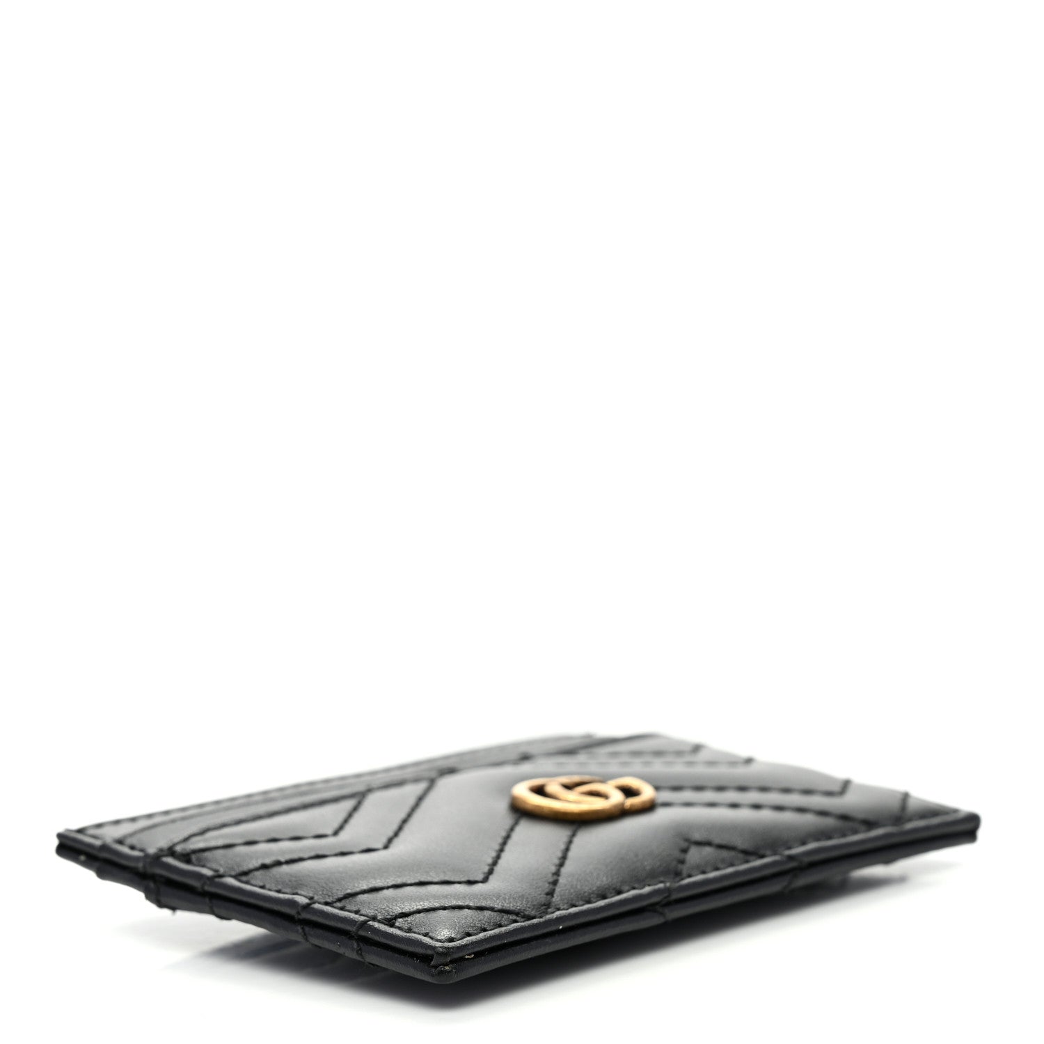 Gucci Calfskin Matelasse GG Marmont Card Holder Black 4 of 7
