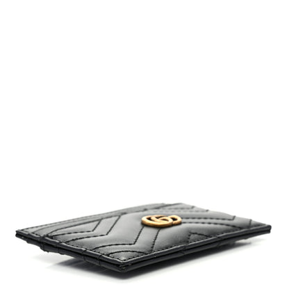 Gucci Calfskin Matelasse GG Marmont Card Holder Black 4 of 7
