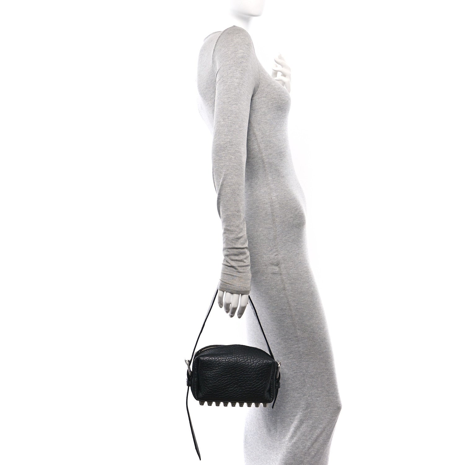 Alexander Wang Pebbled Lambskin Small Ricco Shoulder Bag Black 2 of 9