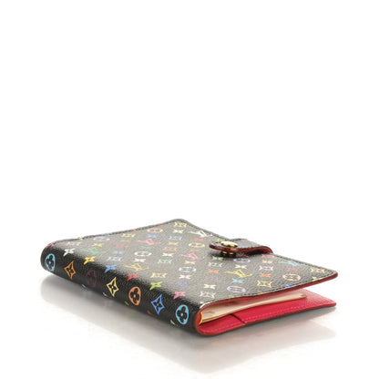 Louis Vuitton Monogram Multicolor Small Ring Agenda Cover Black Grenade 4 of 7