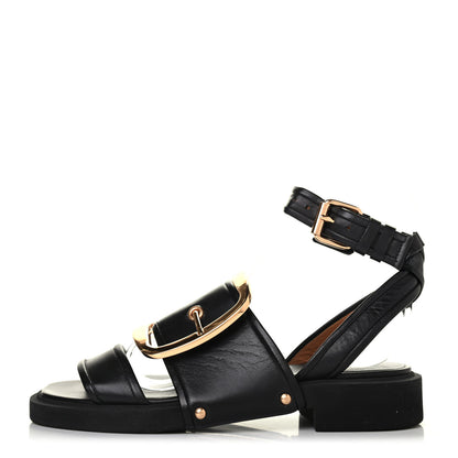 Givenchy Nappa Buckle-Strap Sandals 35 Black 1 of 4