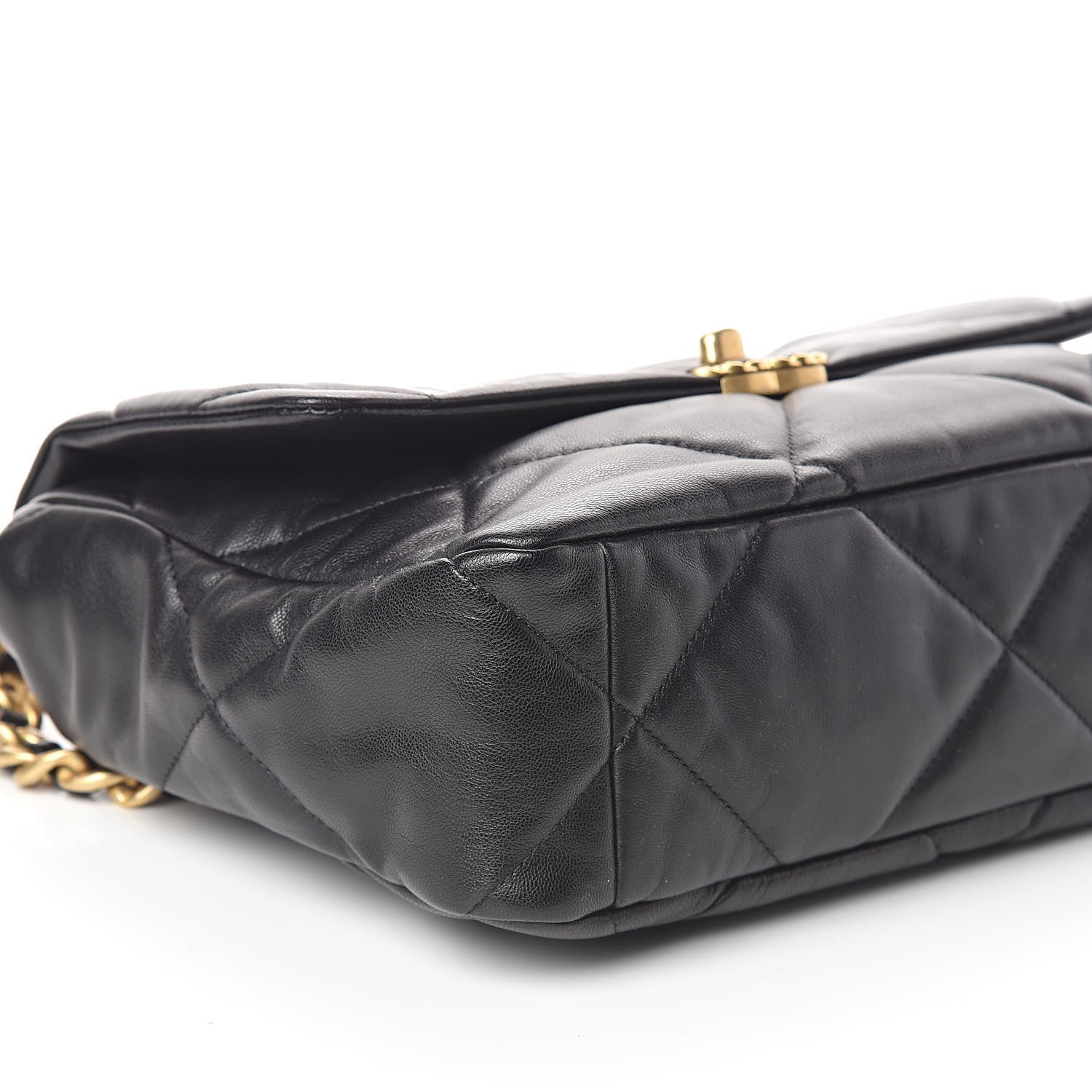 Chanel Lambskin Quilted Large 19 Flap Black 9 of 10