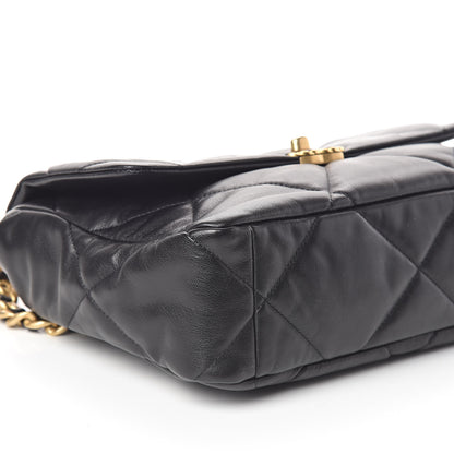 Chanel Lambskin Quilted Large 19 Flap Black 9 of 10